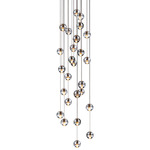 Series 14 Random Round Multi Light Pendant - White / Clear