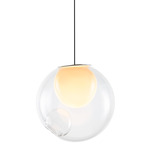 28.1 Pendant - Brushed Nickel / Clear