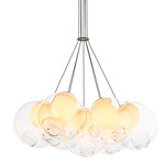 Series 28 Cluster Pendant - Adjustable Length - Brushed Nickel / Clear
