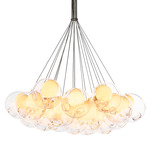 Series 28 Cluster Pendant - Fixed Length - White / Clear