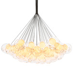 Series 28 Cluster Pendant - Fixed Length - White / Clear