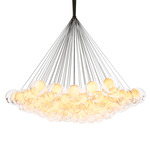 Series 28 Cluster Pendant - Fixed Length - White / Clear