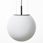 Sfera Pendant - Matte Black / Triplex Opal