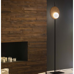 Kwic Floor Lamp - Intense Black / Transparent Bronze