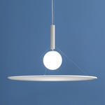 Manto Pendant - Light Grey / White