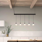 Drip Linear Pendant - Ebony Black / Frosted Glass