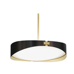 Ring Semi Flush Ceiling Light - Satin Graphite / Satin Brass / White