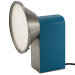 Wonder Table Lamp - Satin Nickel / Light Blue