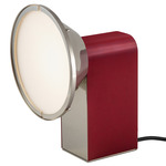 Wonder Table Lamp - Polished Nickel / Dark Red