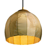 Amicus LED Pendant - Walnut / Brushed Brass