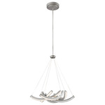Swing Time Pendant - Brushed Silver / Frosted