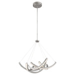 Swing Time Pendant - Brushed Silver / Frosted