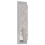 Glacier Wall Sconce - Metallic Beige Silver / Clear Cast Glass