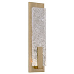 Glacier Wall Sconce - Gilded Brass / Clear Cast Glass