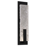 Glacier Wall Sconce - Matte Black / Clear Cast Glass