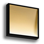 Cage Square Indirect Wall Light - Black / Gold