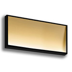 Cage Rectangle Indirect Wall Light - Black / Gold