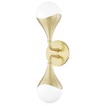 Ariana Bathroom Vanity Light - Aged Brass / Opal