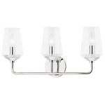 Kayla Bathroom Vanity Light - Polished Nickel / Clear