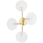 Giselle Wall Sconce - Aged Brass / White Candy