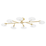 Giselle Semi Flush Ceiling Light - Aged Brass / White Candy