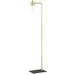 Lola Floor Lamp - Aged Brass / Opal