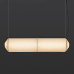 Tekio Horizontal Pendant - White / Japanese Washi Paper