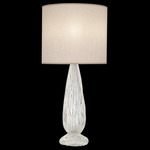 Las Olas Table Lamp - Silver Leaf / Beige Fabric