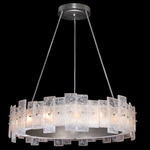 Lunea Chandelier - Silver Leaf / Crystal