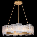 Lunea Chandelier - Gold Leaf / Crystal