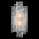 Lunea Wall Sconce - Silver Leaf / Crystal