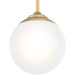 Hepburn Pendant - Painted Modern Brass / White