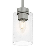 Hartland Pendant - Matte Silver / Clear Seeded