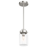 Devon Park Mini Pendant - Brushed Nickel / Clear