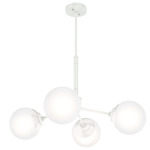 Hepburn Chandelier - Matte White / White