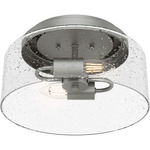 Hartland Ceiling Light - Matte Silver / Clear Seeded