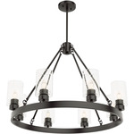 Hartland Chandelier - Noble Bronze / Clear Seeded