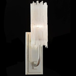 Selenite Wall Sconce - Silver Leaf / Crystal