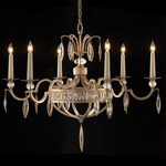 Marquise Chandelier - Antique Silver / Crystal