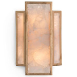 Calcite Panel Wall Sconce - Gold Leaf / Calcite