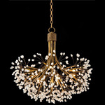 Waving Fan Chandelier - Gold Leaf