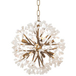 Ceres Chandelier - Gold Leaf / White