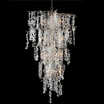 Shiro Noda Long Cluster Chandelier - Gold / Crystal