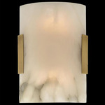 Curved Wall Sconce - Brass / Alabaster