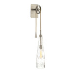 Handblown Wall Sconce - Brushed Nickel / Clear