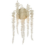 Cascading Crystal Wall Sconce - Antique Silver / Crystal