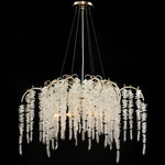 Cascading Crystal Chandelier - Antique Silver / Crystal
