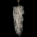 Shiro Noda Long Cluster Chandelier - Gold / Crystal