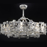 Geo Fandelier - Polished Nickel / Crystal