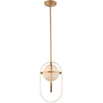 Lennox Pendant - New Brass / Frosted